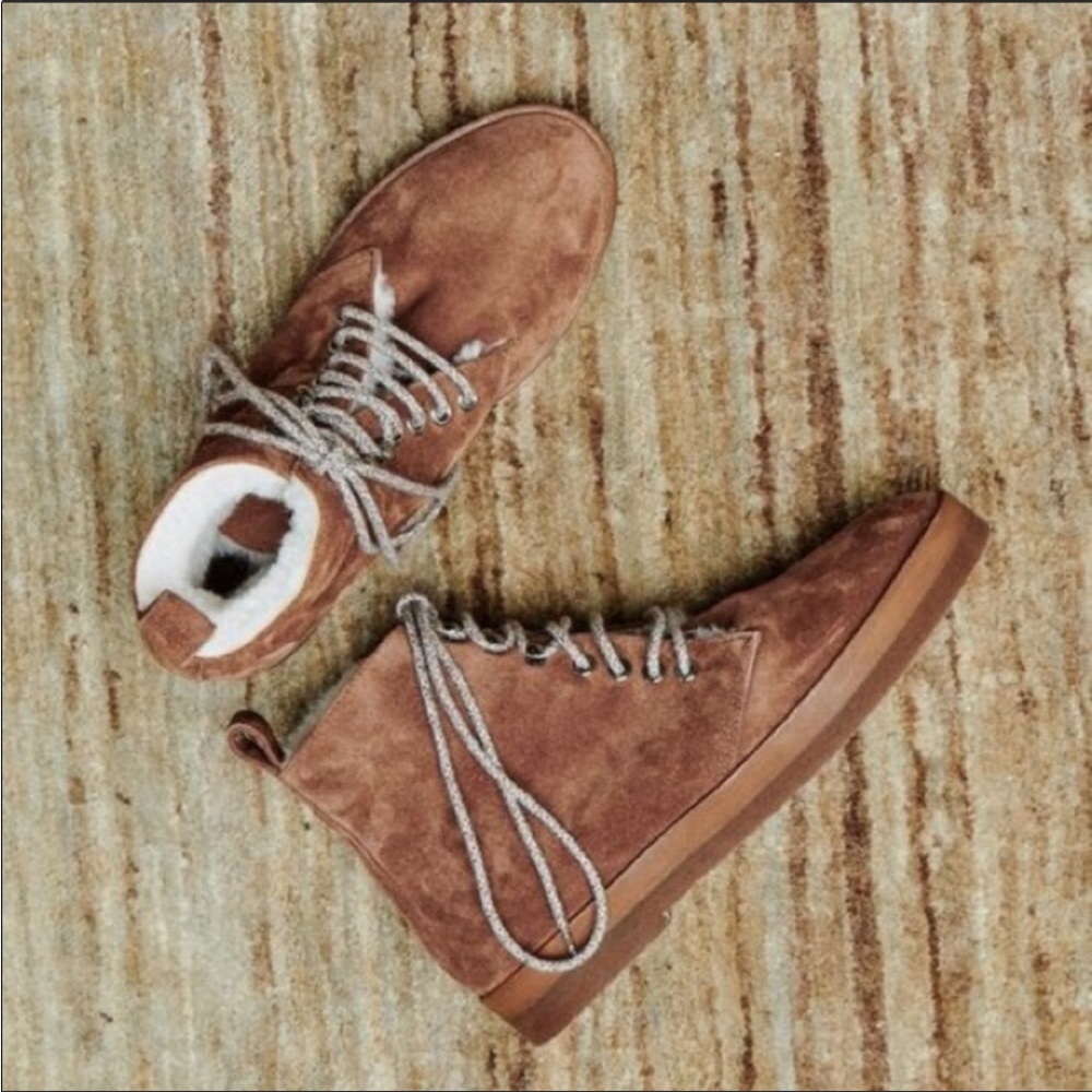 Jenni Kayne Shearling Lined Canyon Booties 38